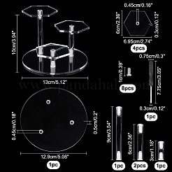 3-ярусные прозрачные акриловые держатели для моделей игрушек в сборе&nbsp;ODIS-WH0034-06B
