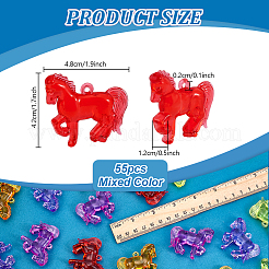 55шт прозрачные акриловые подвески&nbsp;OACR-PH0004-58