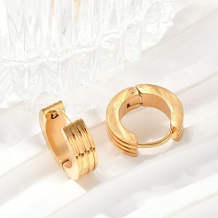 Серьги-кольца из нержавеющей стали 304 с эффектом полировки&nbsp;EJEW-M001-40C-G