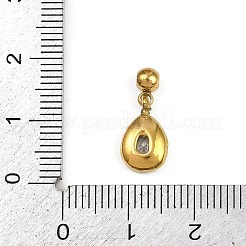 Подвески из нержавеющей стали 304 с кубическим цирконием&nbsp;STAS-L296-12G