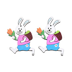 Большие подвески из дерева с односторонним принтом&nbsp;WOOD-N005-91B