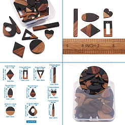 Подвески из смолы и ореха&nbsp;RESI-TA0001-12