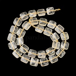 Нити из натуральных бусин лимонного кварца (обработанных нагреванием)&nbsp;G-L642-L07-10mm