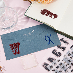 3 шт. 3 стиля буквенно-цифровые прозрачные силиконовые штампы&nbsp;DIY-CP0009-76