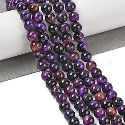 Нити из натуральных бусин тигрового глаза высшего качества&nbsp;G-B133-A02-8MM-04