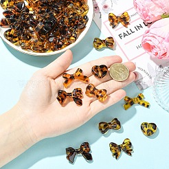 30 шт. 5 вида прозрачных акриловых бусин с принтом&nbsp;TACR-YW0003-46