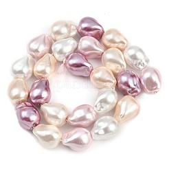 Гальванические стеклянные бусины&nbsp;GLAA-H039-06B