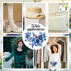 3d цветок органза полиэстер вышивка орнамент аксессуары&nbsp;DIY-WH0297-20F