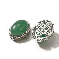 Многорядные звенья из натурального зеленого авантюрина&nbsp;KK-M304-02P-22