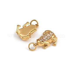 Подвески из нержавеющей стали 304 со стразами&nbsp;STAS-P410-22G