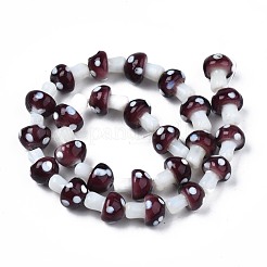 Гриб ручной Lampwork бисер пряди&nbsp;X-LAMP-R116-23