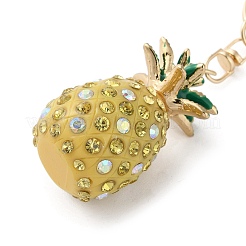 Брелок-подвеска из ананаса из пластика со стразами&nbsp;LS-KEYC-G063-01A