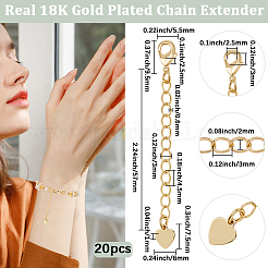 20 шт. латунный удлинитель цепи&nbsp;KK-BBC0022-89