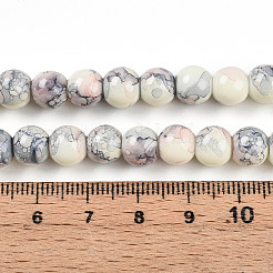 Выпечка окрашенные стеклянные бусины пряди&nbsp;DGLA-N003-8mm-C05