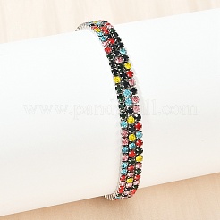 Браслеты-цепочки из нержавеющей стали 304 со стразами для женщин&nbsp;BJEW-Z143-23P-01