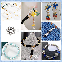 600 шт. бусины-разделители из сплава в тибетском стиле в виде ромашек&nbsp;TIBEB-PH0005-43