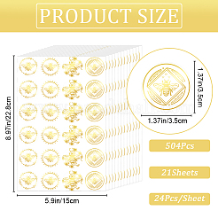 Самоклеящиеся наклейки из золотой фольги&nbsp;DIY-WH20001-13G