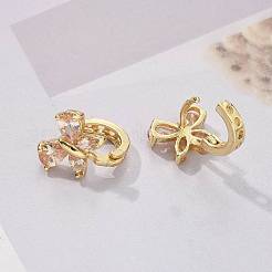 Латунные серьги обруча&nbsp;EJEW-R016-10G-01