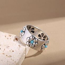Кольца из ретро-сплава и бирюзы&nbsp;FS-WGD8EB6-01