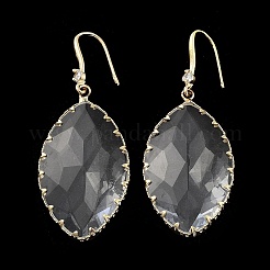 Стеклянные серьги с подвесками&nbsp;EJEW-Q800-26D-KCG