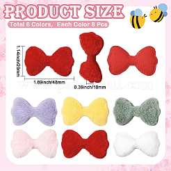 48 шт. 6-х цветные шерстяные аксессуары для украшения&nbsp;AJEW-SC0031-41