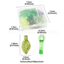 800шт 5 цвета прозрачные акриловые подвески&nbsp;TACR-FS0001-56