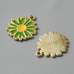 Подвески из эмалевого сплава с покрытием из легкого золота&nbsp;ENAM-WH0001-36LG-05