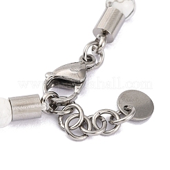 Браслет из якорных бусин из натурального говлита и синтетического магнитного гематита&nbsp;BJEW-P339-01P-07