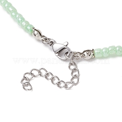 Ожерелья из акриловых и стеклянных бусин в виде цветов для женщин&nbsp;NJEW-JN05291-02