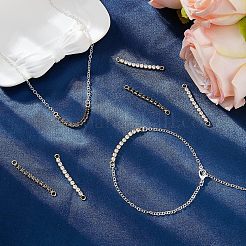 12 шт. 2-х цветные латунные подвески-соединители с микропаве из кубического циркония&nbsp;KK-FH0004-50