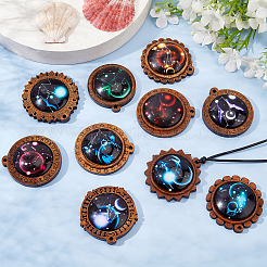 Стеклянные подвески&nbsp;WOOD-NB0001-63A