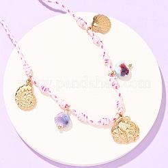 Браслеты с подвесками из нержавеющей стали 304&nbsp;BJEW-D369-01G