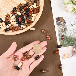 80 шт. 8 деревянные пуговицы BUTT-GF0004-03