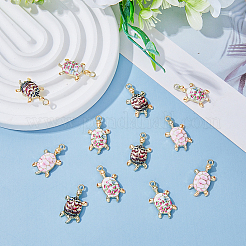 36 шт. 3-х цветные подвески из эмалевого сплава с покрытием на стойке&nbsp;ENAM-HY0001-09