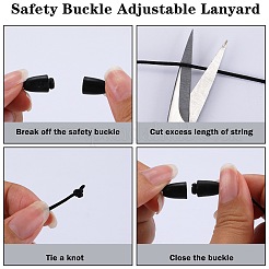 Силиконовый ремешок для визитных карточек&nbsp;NJEW-SW00043-01