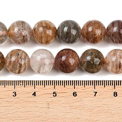 Натуральные многослойные нити из кварцевых бусин лодолита&nbsp;G-Z133-A02-12mm-02