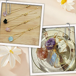 1 нить гальванизированных бусин из натурального кварца&nbsp;G-PA0001-18C