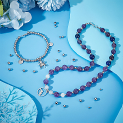 200 шт. 4 стиля 304 нержавеющая сталь разделительные бусины&nbsp;STAS-UN0052-49