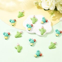 10 шт. подвески в виде растений из непрозрачной смолы 2 стилей&nbsp;RESI-YW0005-66