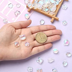 100шт 10 стиля прозрачные стеклянные бусины&nbsp;GLAA-CJ0001-93