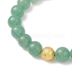 Природный зеленый авантюрин стрейч браслеты&nbsp;BJEW-JB12176