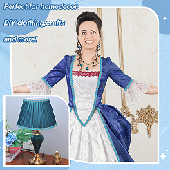 Волнистая кружевная лента из полиэстера и филиграни&nbsp;SENE-WH0003-32A