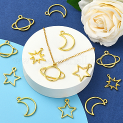 20 шт. 4 стиля сплава подвески с открытой задней панелью&nbsp;PALLOY-CJ0002-11