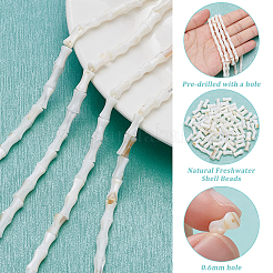 Нити бусин из натуральных пресноводных ракушек&nbsp;SHEL-NB0001-40