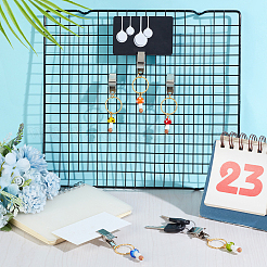 Съемник зажимов для кредитных карт в виде грибов лэмпворк и деревянных бусин ручной работы&nbsp;AJEW-PH01529