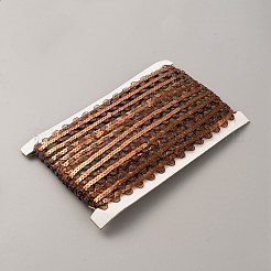 Блестящая кружевная лента из полиэстера&nbsp;OCOR-WH0047-76