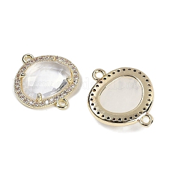 Натуральный кварцевый кристалл ограненные овальные звенья&nbsp;G-B126-01G-08