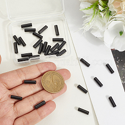 1 нить бусин из натурального черного оникса&nbsp;G-PA0001-30