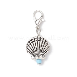 Подвесные украшения из сплава в тибетском стиле в стиле океана&nbsp;HJEW-JM04342