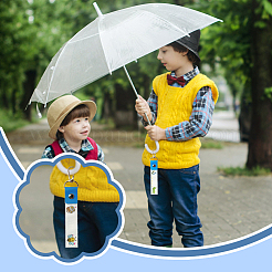 Брелок для ключей из искусственной кожи и хлопка с именным маркером&nbsp;AJEW-WH0514-013